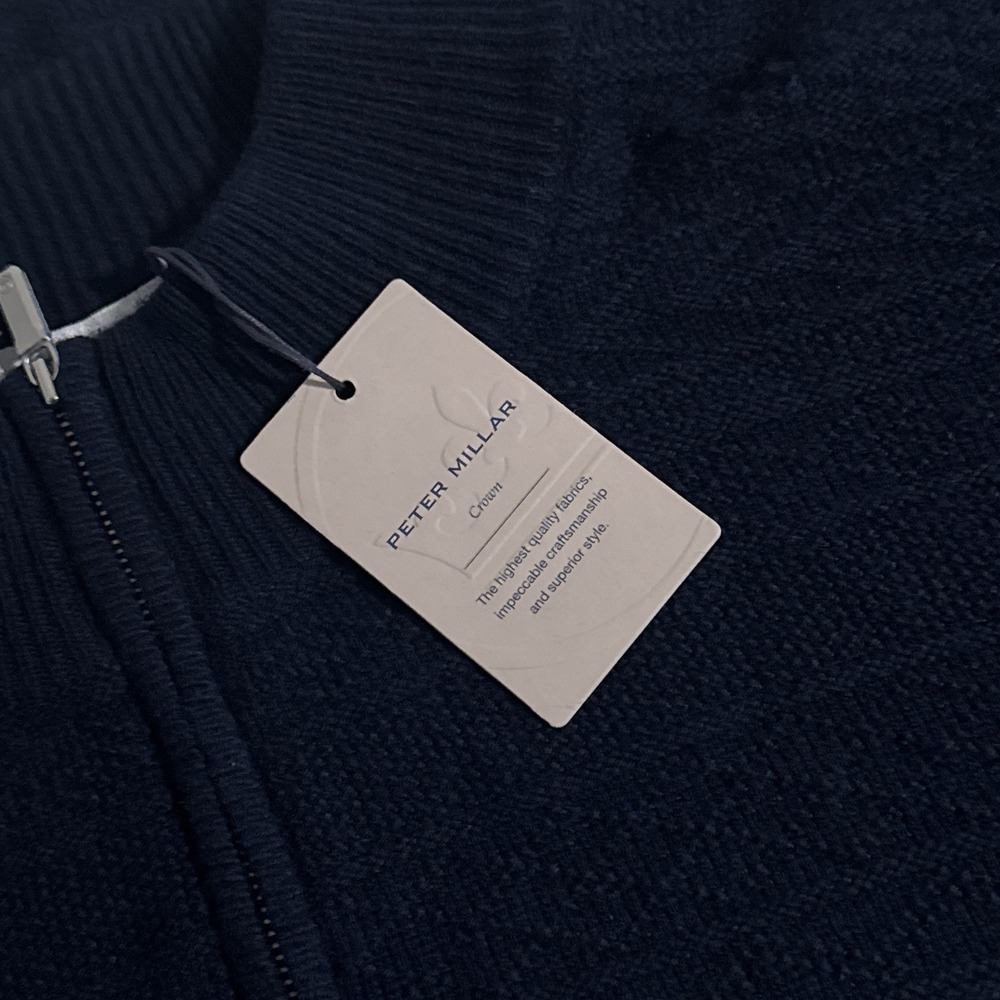 Peter Millar Crown 1/4 Zip Crescent Texture Sweater Wool Cashmere Yak Men's 2XL
